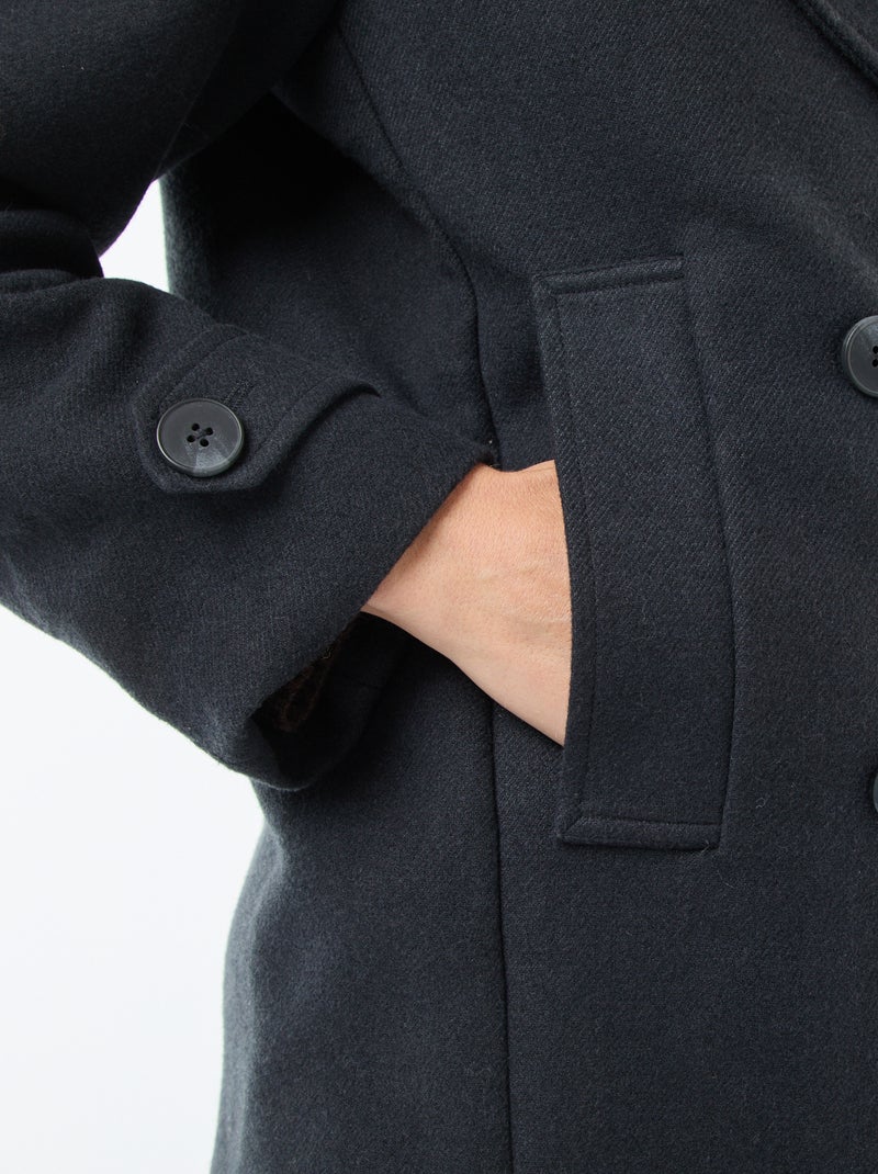 Cappotto corto effetto lana Blu - Kiabi