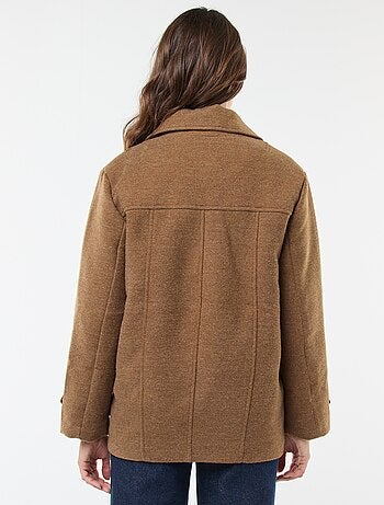 Cappotto corto effetto lana