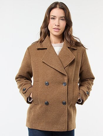 Cappotto corto effetto lana
