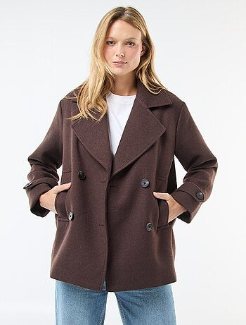 Cappotto corto effetto lana