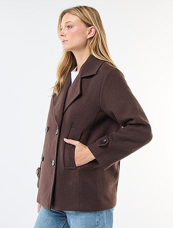 Cappotto corto effetto lana