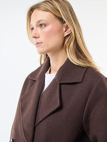 Cappotto corto effetto lana
