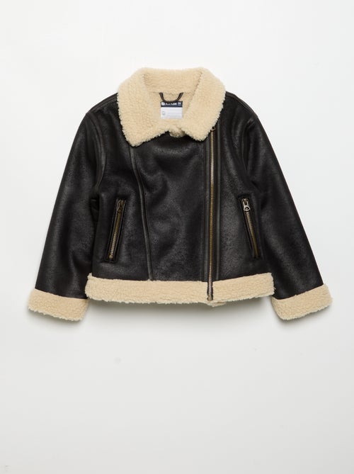 Cappotto corto effetto montone - Kiabi