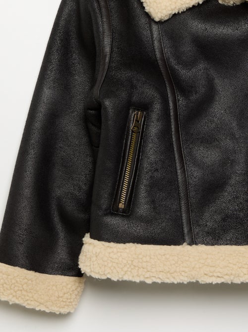 Cappotto corto effetto montone - Kiabi