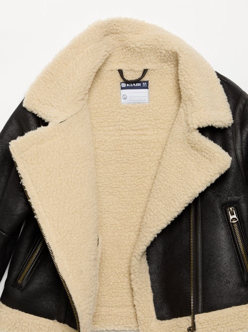 Cappotto corto effetto montone - Kiabi