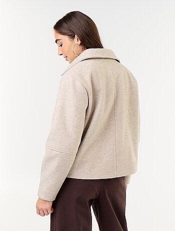 Cappotto corto effetto panno