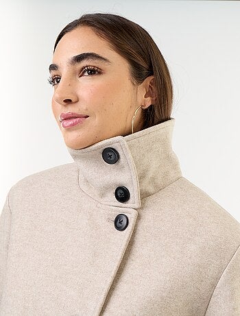 Cappotto corto effetto panno