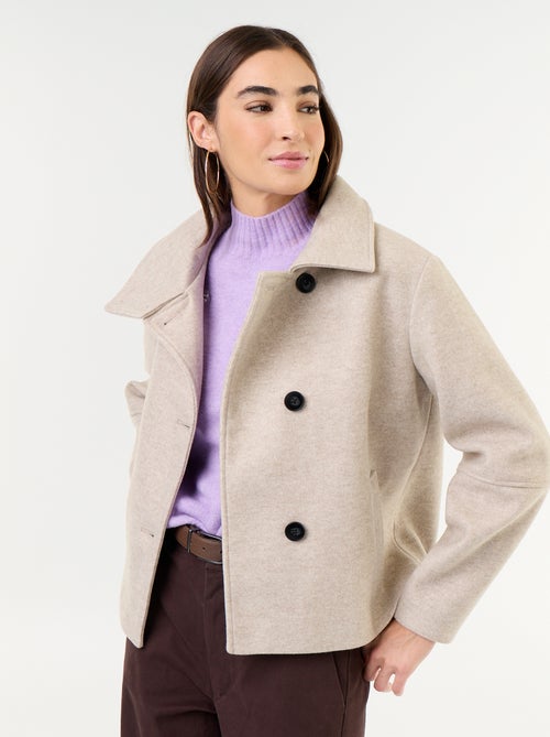 Cappotto corto effetto panno - Kiabi Cappotto corto effetto panno - Kiabi