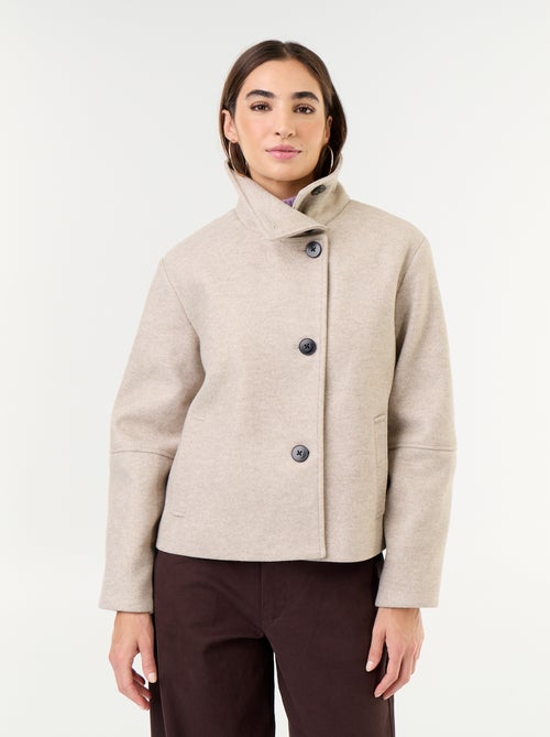 Cappotto corto effetto panno - Kiabi Cappotto corto effetto panno - Kiabi