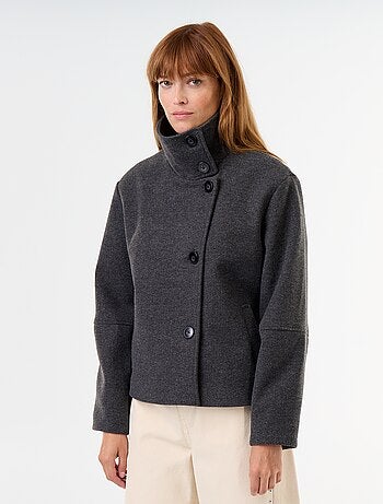 Cappotto corto effetto panno
