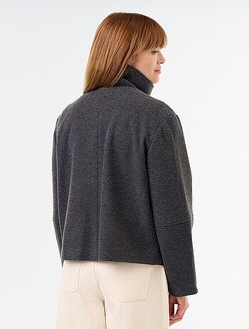 Cappotto corto effetto panno