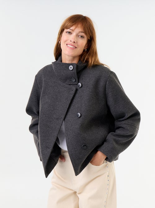 Cappotto corto effetto panno - Kiabi