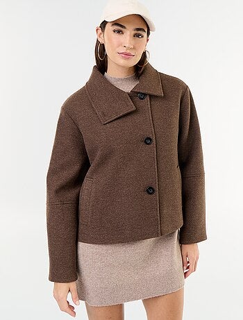 Cappotto corto effetto panno