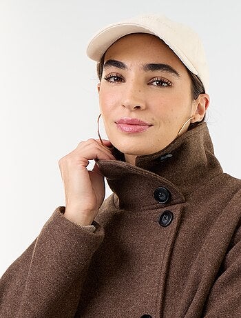 Cappotto corto effetto panno