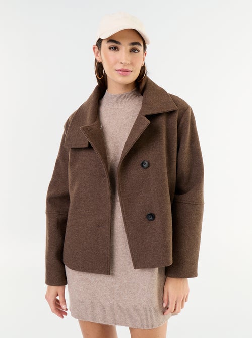 Cappotto corto effetto panno - Kiabi