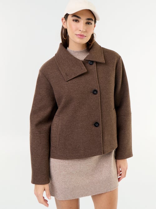 Cappotto corto effetto panno - Kiabi