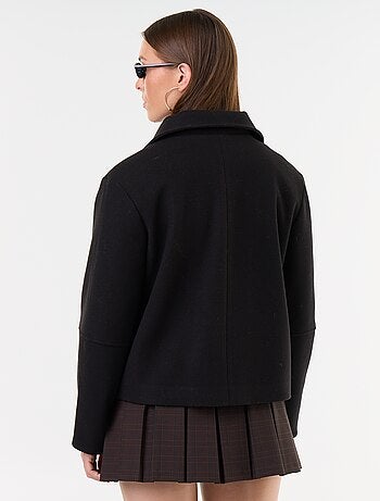 Cappotto corto effetto panno