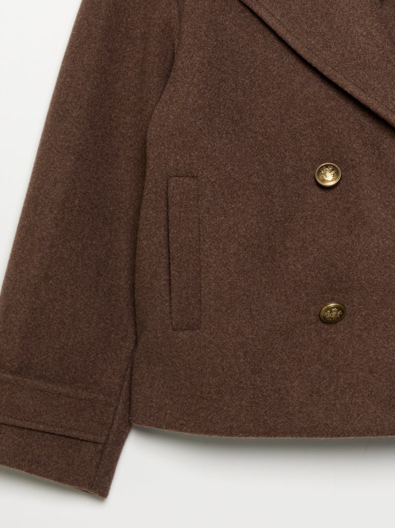 Cappotto corto stile paletot Marrone - Kiabi