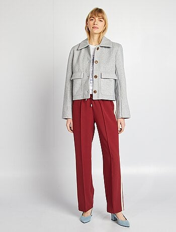 Cappotto court effetto lanetta