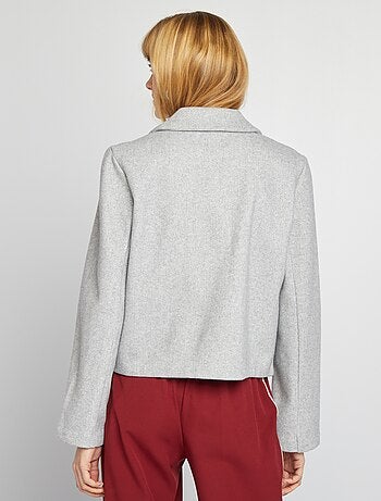 Cappotto court effetto lanetta