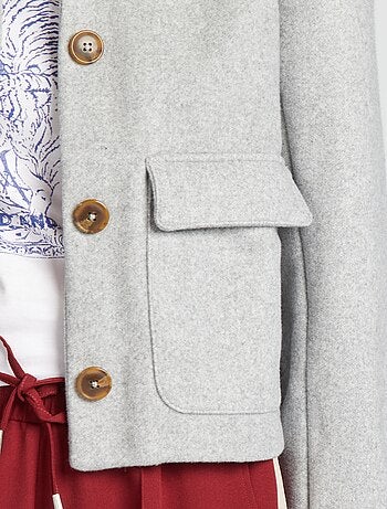 Cappotto court effetto lanetta