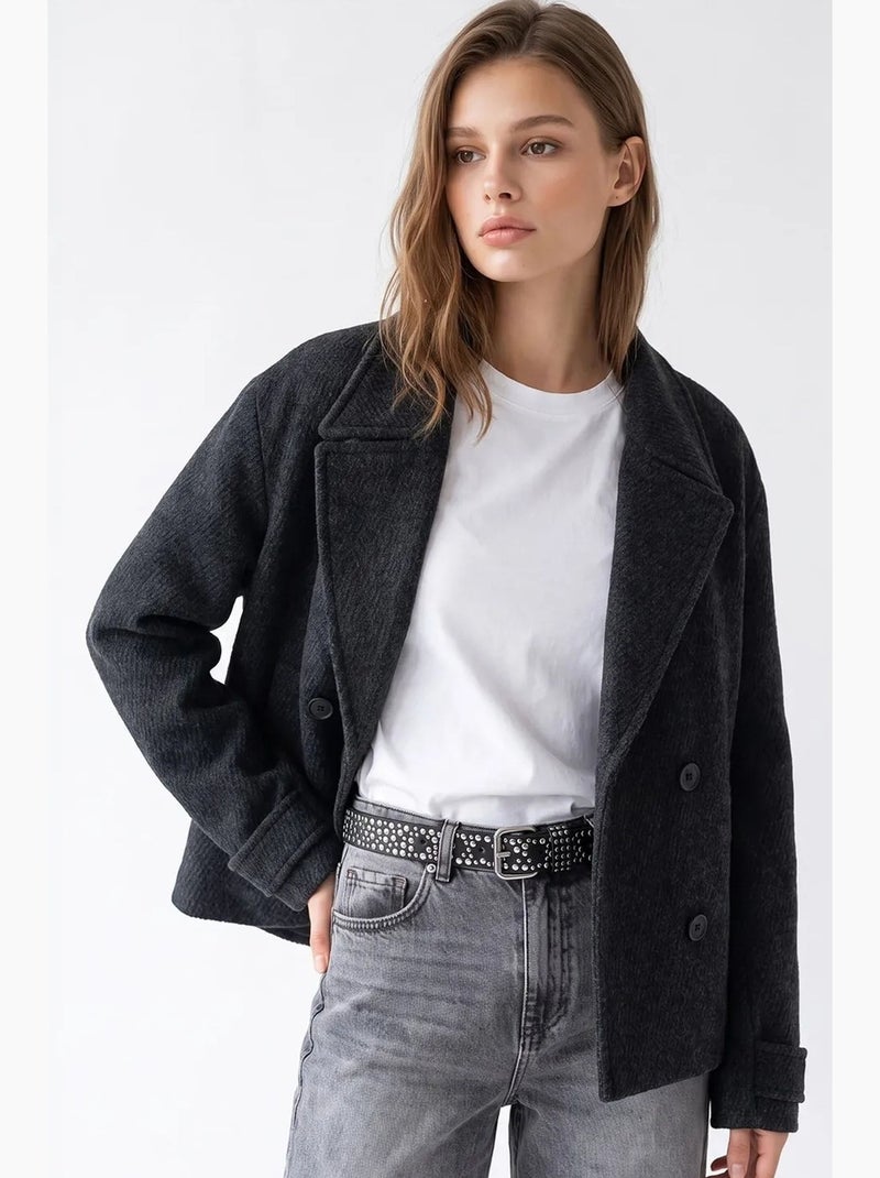 Cappotto da donna mixray Grigio nero - Kiabi