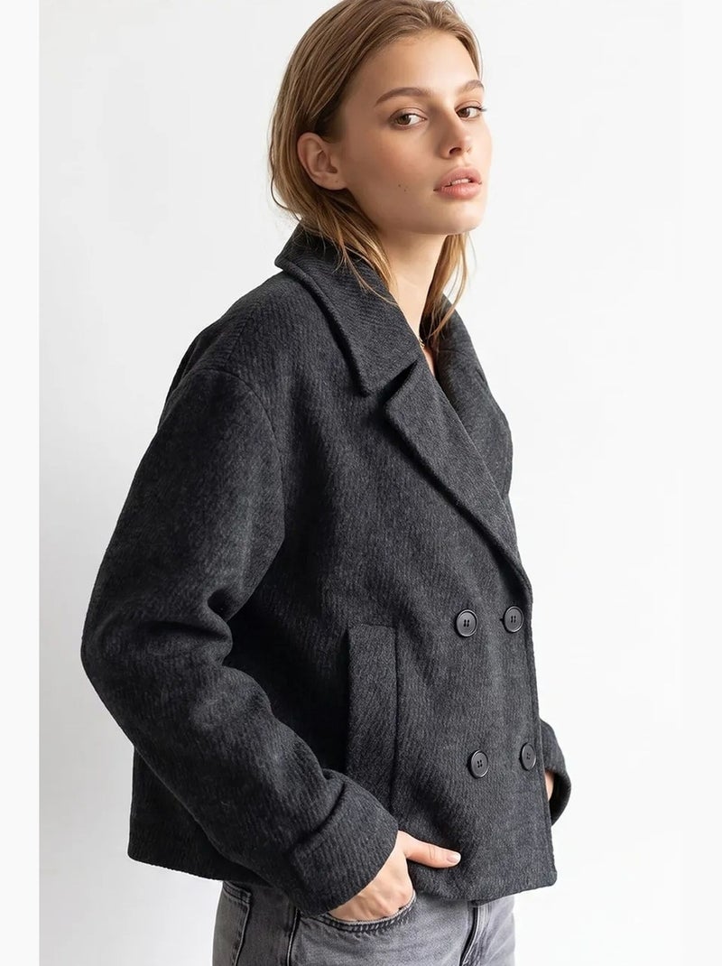 Cappotto da donna mixray Grigio nero - Kiabi
