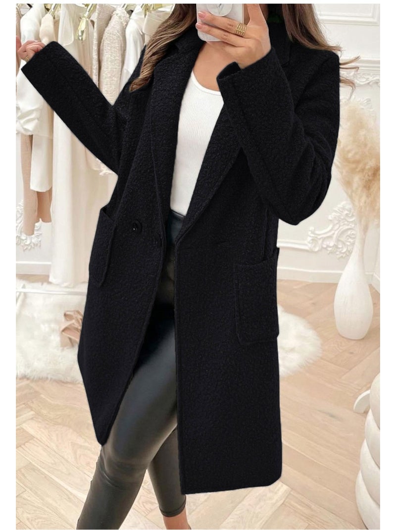 Cappotto doppiopetto, doppio petto Kebello Nero Nero - Kiabi