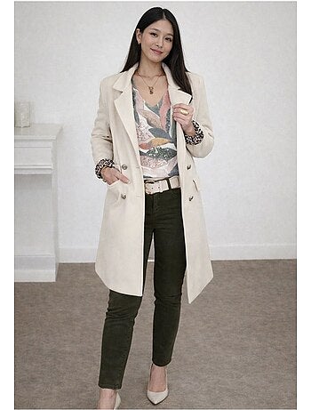 Cappotto dritto abbottonato Kebello