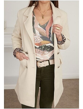 Cappotto dritto abbottonato Kebello