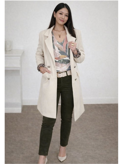 Cappotto dritto abbottonato Kebello - Kiabi