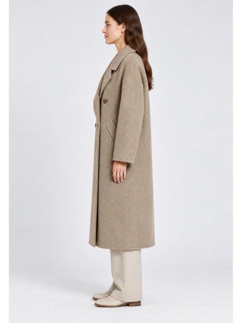 Cappotto dritto abbottonato kebello Beige - Kiabi
