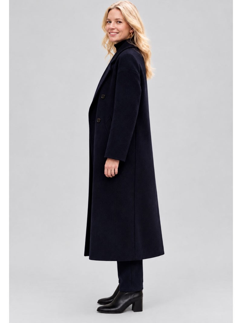 Cappotto dritto abbottonato kebello Blu marino - Kiabi