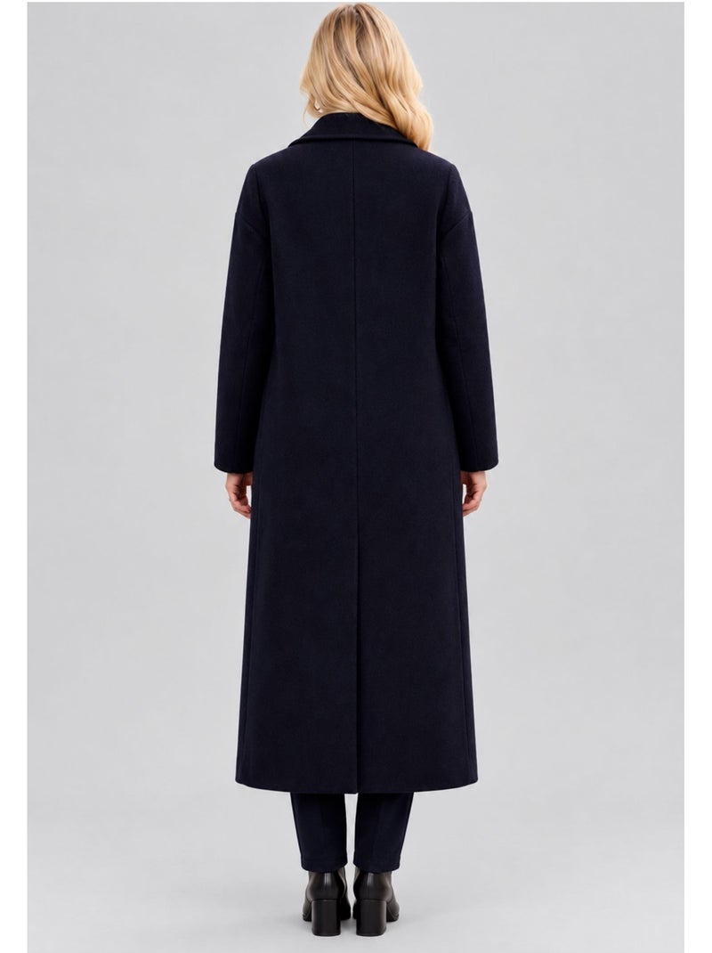 Cappotto dritto abbottonato kebello Blu marino - Kiabi