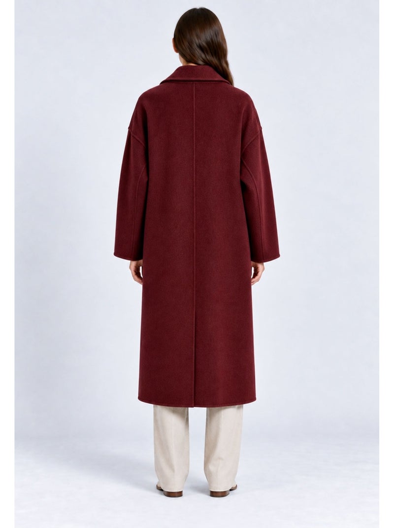 Cappotto dritto abbottonato kebello Bordeaux - Kiabi