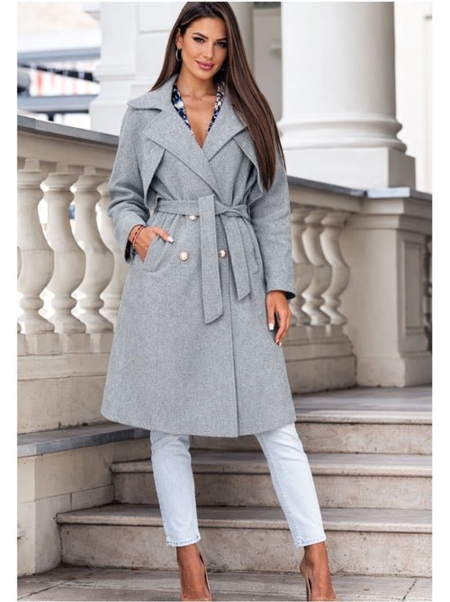 Cappotto dritto abbottonato Kebello - Kiabi