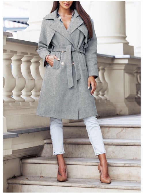 Cappotto dritto abbottonato Kebello - Kiabi