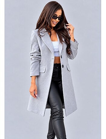 Cappotto dritto abbottonato kebello