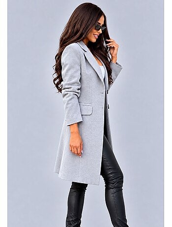 Cappotto dritto abbottonato kebello