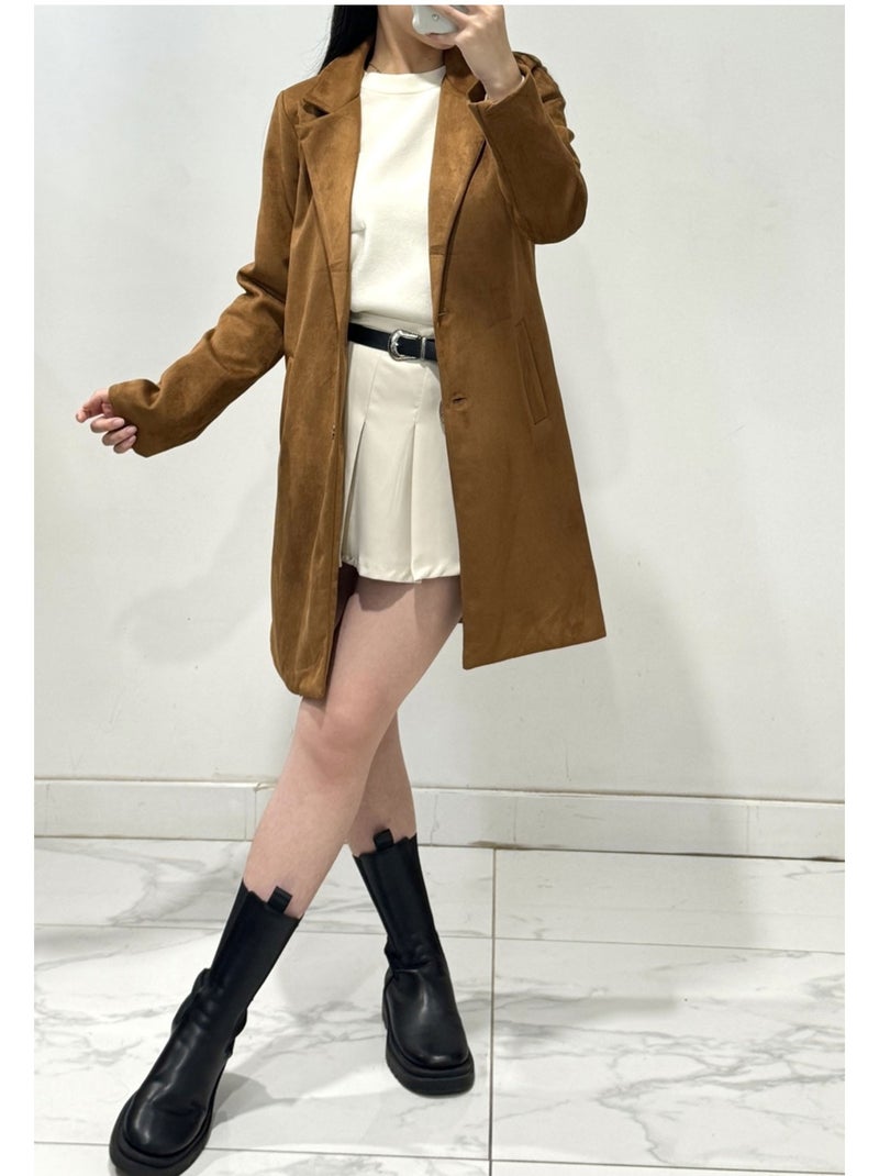 Cappotto dritto abbottonato Kebello Marrone - Kiabi