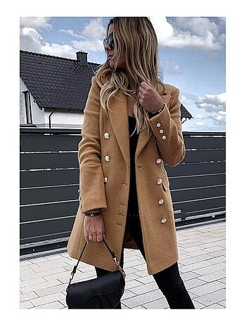 Cappotto dritto abbottonato Kebello