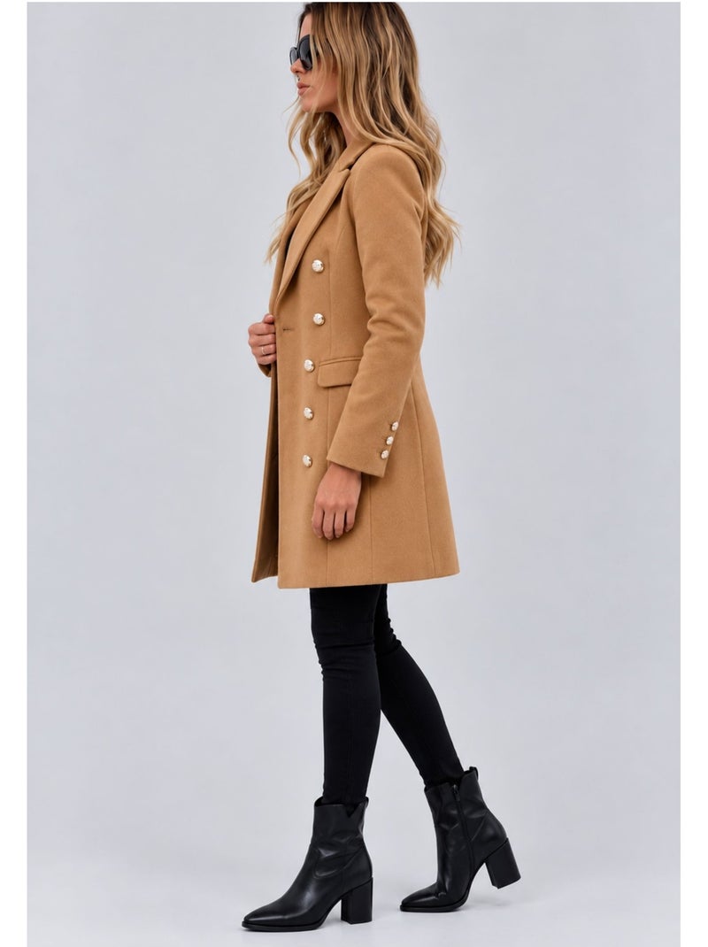 Cappotto dritto abbottonato kebello Marrone - Kiabi