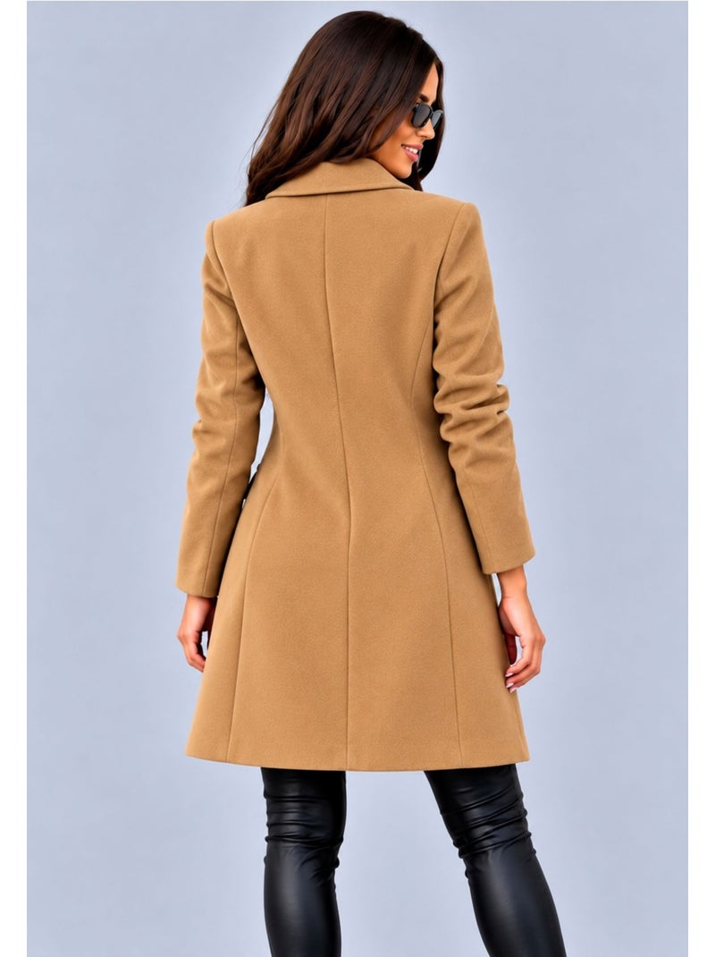 Cappotto dritto abbottonato kebello Marrone - Kiabi