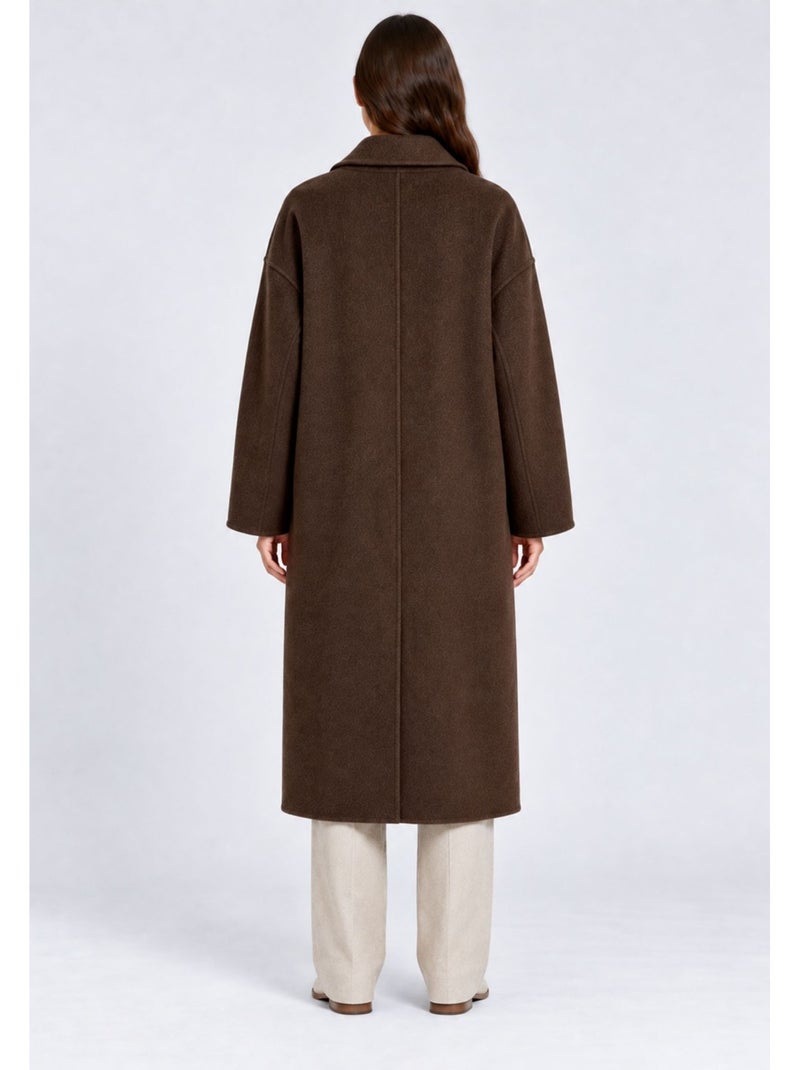 Cappotto dritto abbottonato kebello Marrone - Kiabi