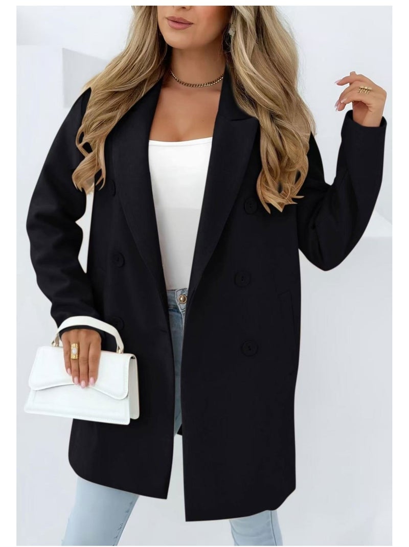 Cappotto dritto abbottonato Kebello Nero Nero - Kiabi