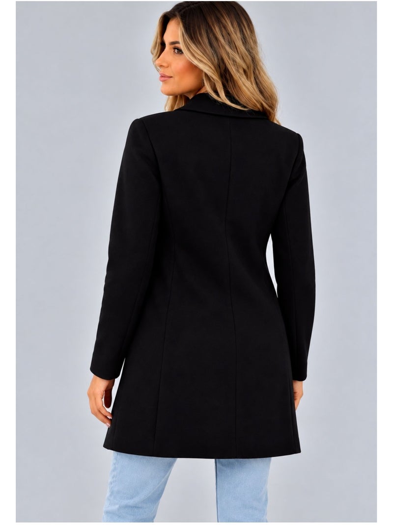 Cappotto dritto abbottonato kebello Nero Nero - Kiabi