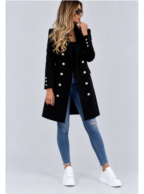 Cappotto dritto abbottonato kebello - Kiabi Cappotto dritto abbottonato kebello - Kiabi