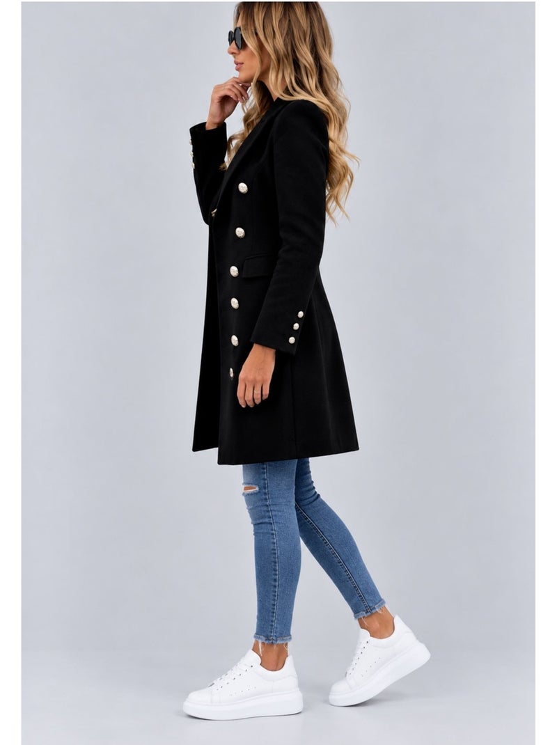 Cappotto dritto abbottonato kebello Nero Nero - Kiabi