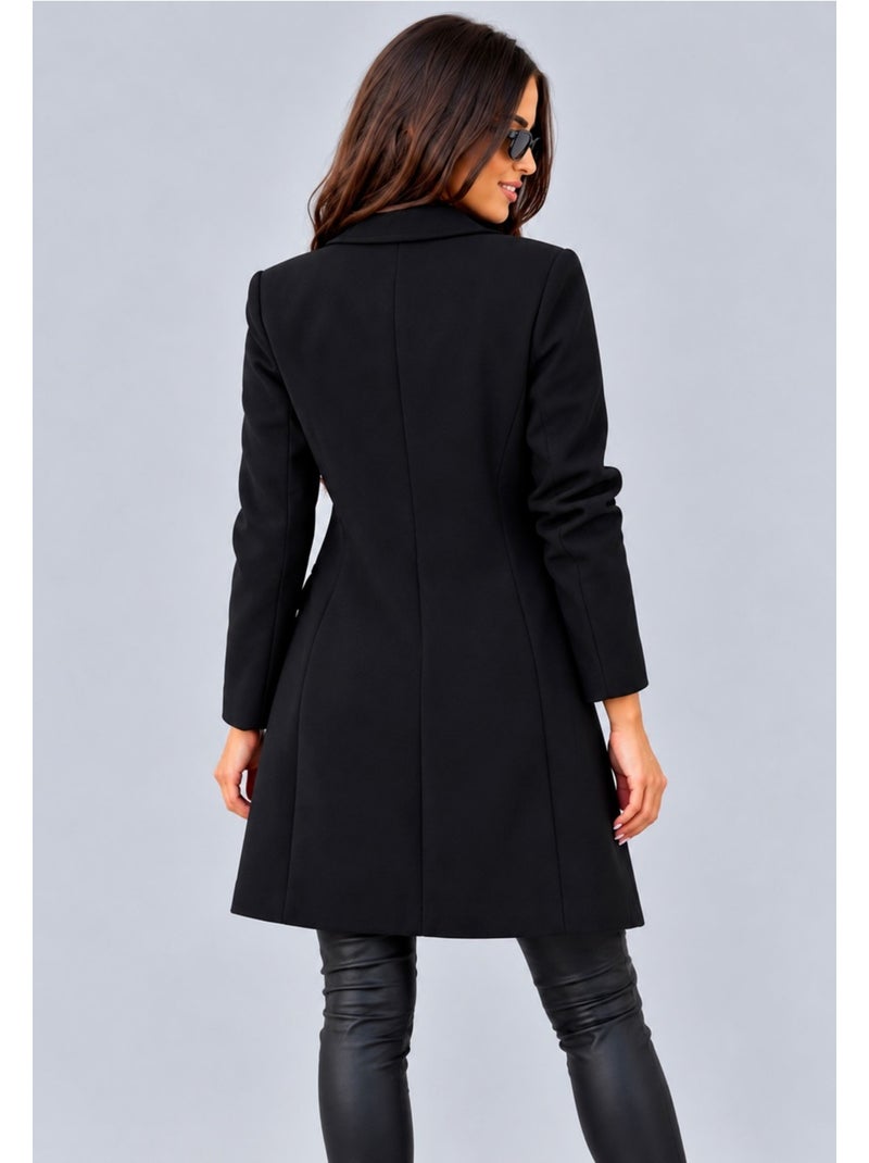 Cappotto dritto abbottonato kebello Nero Nero - Kiabi
