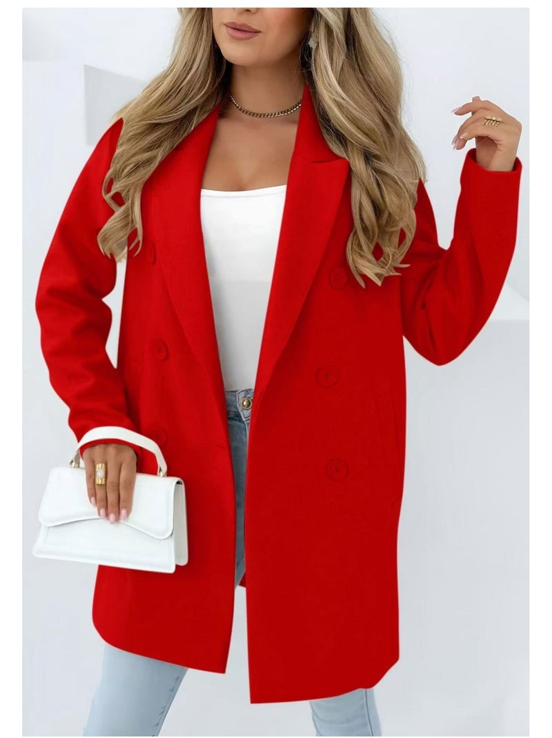 Cappotto dritto abbottonato Kebello Rosso - Kiabi